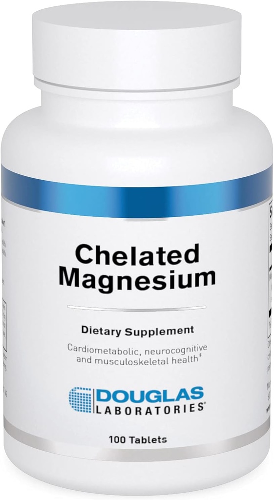 Douglas Laboratories Chelated Magnesium | Supports Energy Metabolism, Heart, Skeletal Muscles and Nervous System | 100 Tablets