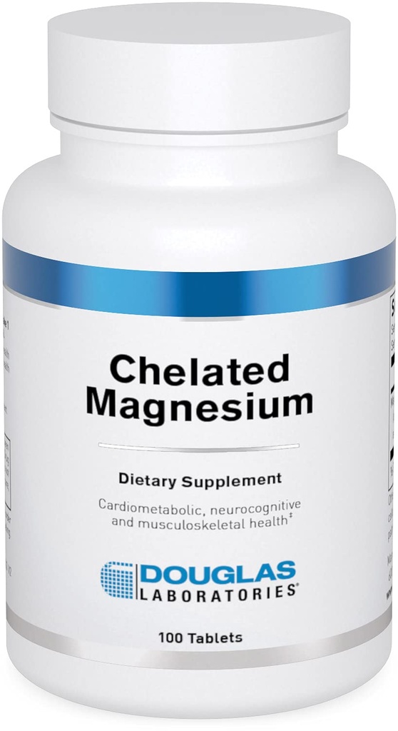 Douglas Laboratories Chelated Magnesium ← Soporta el metabolismo energético, el corazón, los músculos esqueléticos y el sistema nervioso