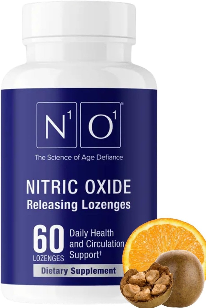 N1O1 Lozenges de óxido nítrico - 60 Conde - Suplemento de óxido nítrico para la salud del corazón, Circulación, Energía, Flujo de sangre, Oxigenación, Presión Sanitaria, Apoyo Cardiovascular para Mujeres