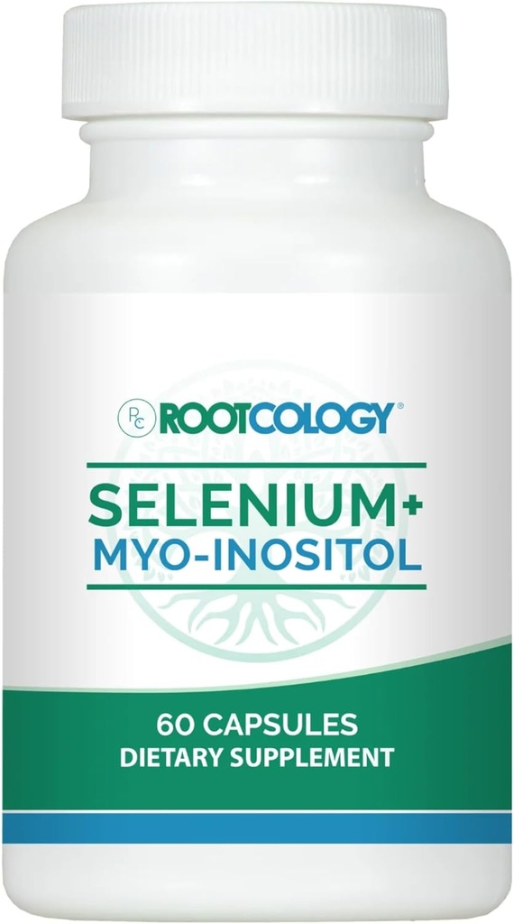 Rootcology by Dr. Izabella Wentz TEN Selenium + Myo-Inositol ANTE Full Blend to Promote Hormone Balance and Immune System Health ← 60 Capsules
