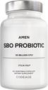 Amen Probiotics Supplement, SBO Probiotic and Organic Prebiotics, 50 Billion CFUs, Shelf Stable, No Refrigeration Required, Flora Daily Probiotic Formula for Women & Men, Vegan & Non-GMO, 60 Capsules