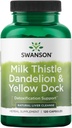 Swanson Milk Thistle, Dandelion & Yellow Dock - Herbal Liver Support Supplement - Natural Supplement Helping to Maintain Overall Health & Wellbeing - (120 Capsules) 1 Pack