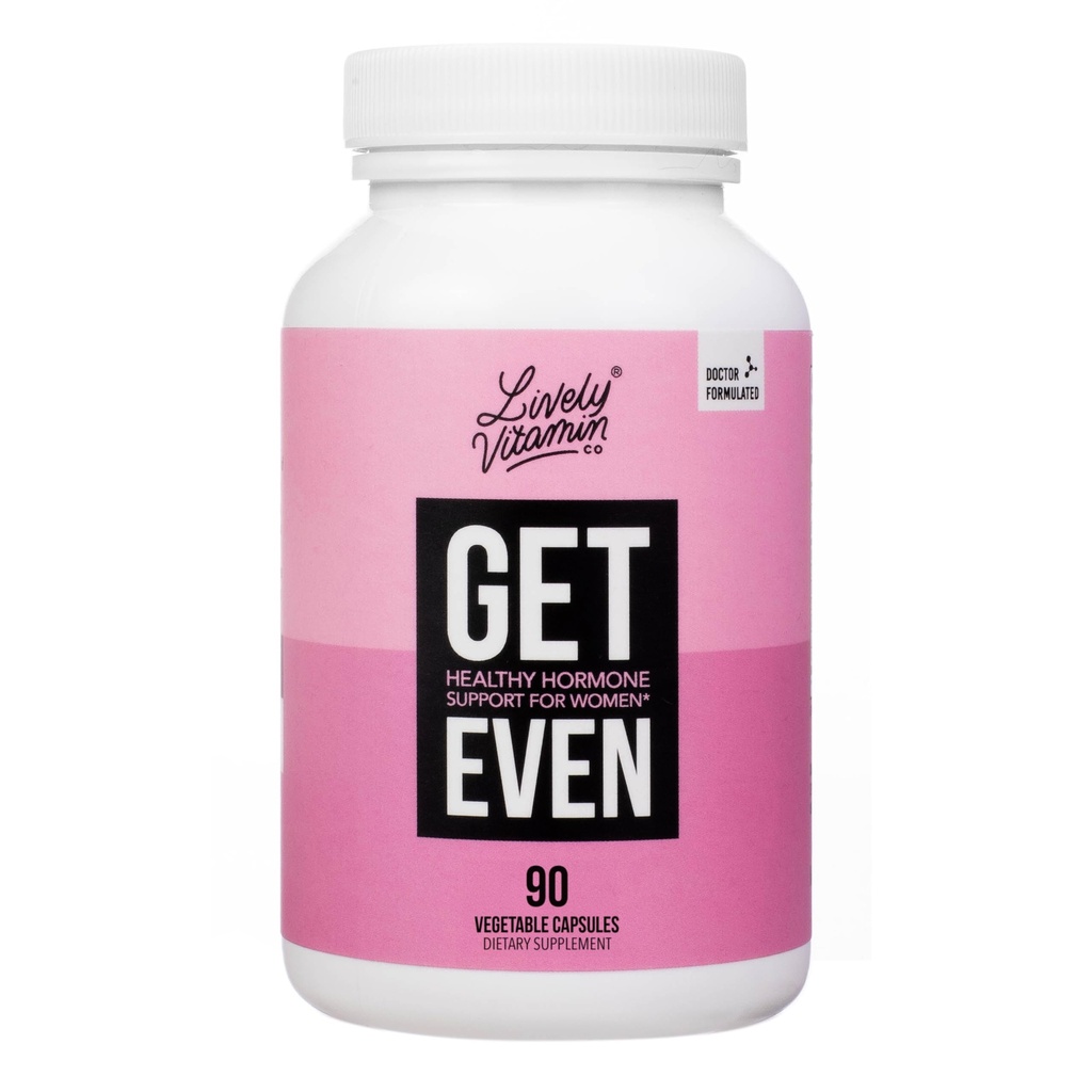 VITAMIN CO. Obtenga incluso - Equilibrio Hormonal Femenino - Ayuda a reducir la severidad de los períodos, PMS &amp; Menopause - Eases Cánticos &amp; Bloating - Regulación del Mood - Período de dolor > Incomodidad - 90 Conde