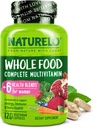 NATURELO Whole Food Multivitamin for Women - with Vitamins, Minerals, & Organic Extracts - Supplement for Energy and Heart Health - Non GMO - 120 Vegan Capsules