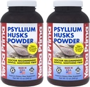 Yerba Prima Psyllium Husk Powder 12 oz (Pack of 2) - Suplemento de fibra natural