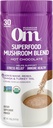 OM MUSHROOM SUPERFOOD Hot Chocolate Blend – Dutch Cocoa with Lion’s Mane, Reishi, Chaga & Turkey Tail – Supports Focus, Calm & Stress Relief – 2g Sugar, 25 Calories – 8.47 oz Canister (30 Servings)