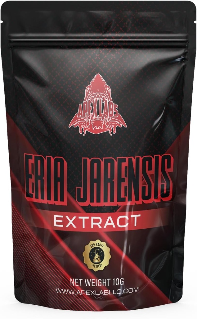ERIA JARENSIS Extract - Bulk Powder 10 Grams 133 Servings - Nuevo Suplemento Pea ✮ Nuevo Estimulante y NOOTROPIC ✮ Aumentar Focus Energy Cognitive Performance - Scoop Incluido