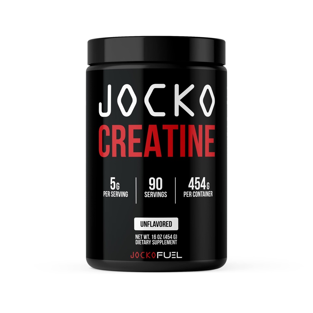 Jocko Fuel Creatine Monohydrate, Pure Micronized Powder for Hombres &amp; Mujeres, apoya el crecimiento muscular, fuerza, recuperación " Cognition, Desarrollado, 450 Grams, 90 Servings
