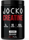 Jocko Fuel Creatine Monohydrate Powder - Creatine for Men &amp; Women, Suplemento para Athletic Performance &amp; Muscle Health, 90 Servimientos 16 oz (Desarrollado) (16 OZ JAR)