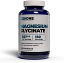 GenOne Magnesium Glycinate Capsules - Ausorción Mejorada para Bone ' Mental Support - Gentle on Stomach 567mg per Serving - 180 Conde