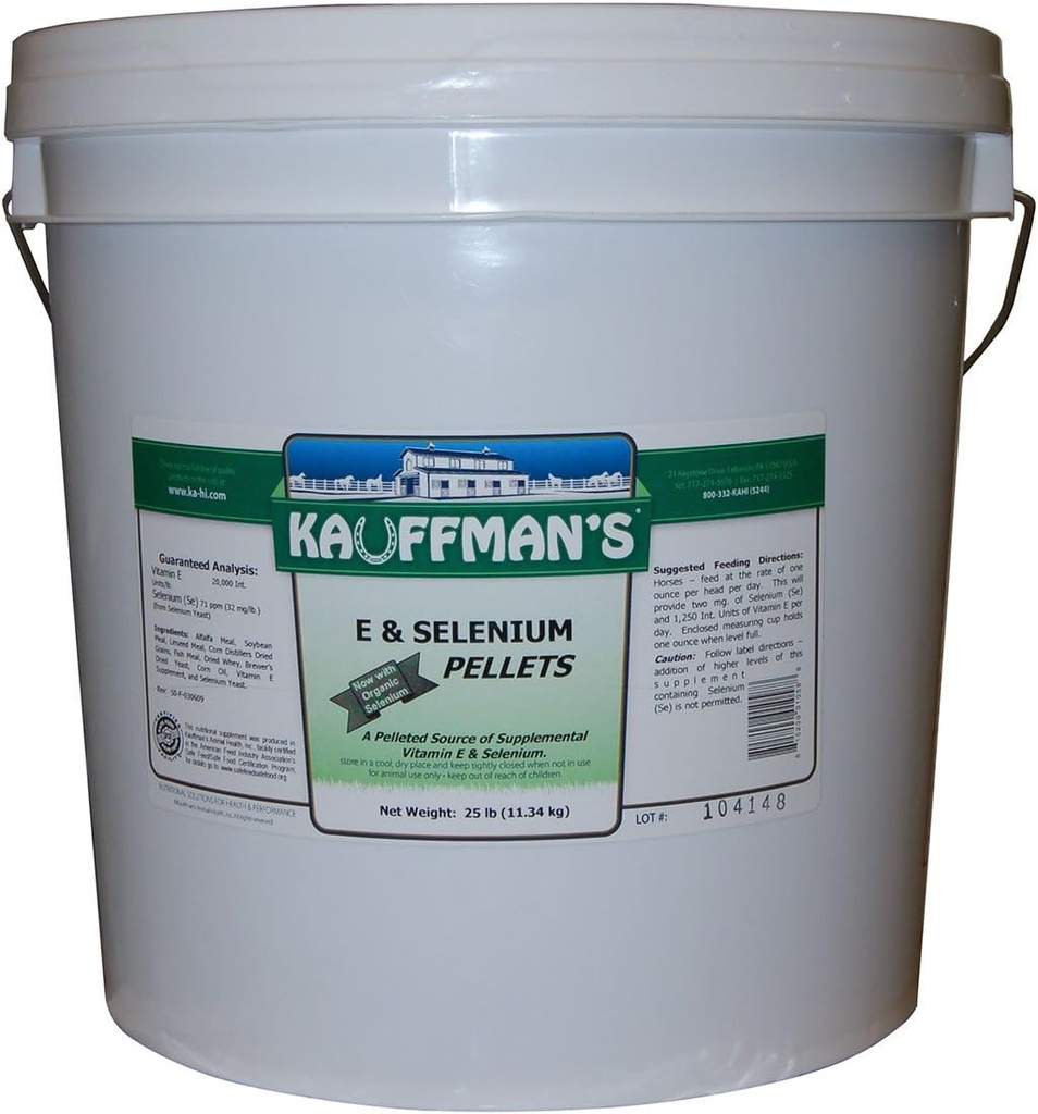 Kauffmans Vitamina E y Pellets de selenio 25 lb