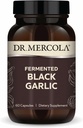 Dr. Mercola Fermented Ajo Negro - Suplemento Antioxidante - para Immune, Celular &amp; Heart Health Support - Incluye S-Allyl-Cysteine - No Gluten-Free &amp; Soy-Free - 60 cápsulas (30 servidos)
