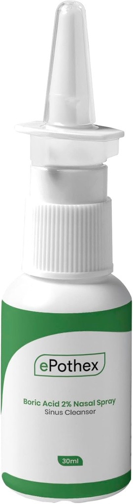 Boric Acid 2% Nasal Spray - Clears Airway Passages - Proporciona soporte para los desafíos estacionales de Sinus Crónico - 30ml