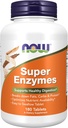 NOW Foods Supplements, Super Enzymes, Formulated with Bromelain, Ox Bile, Pancreatin and Papain, 180 Tablets
