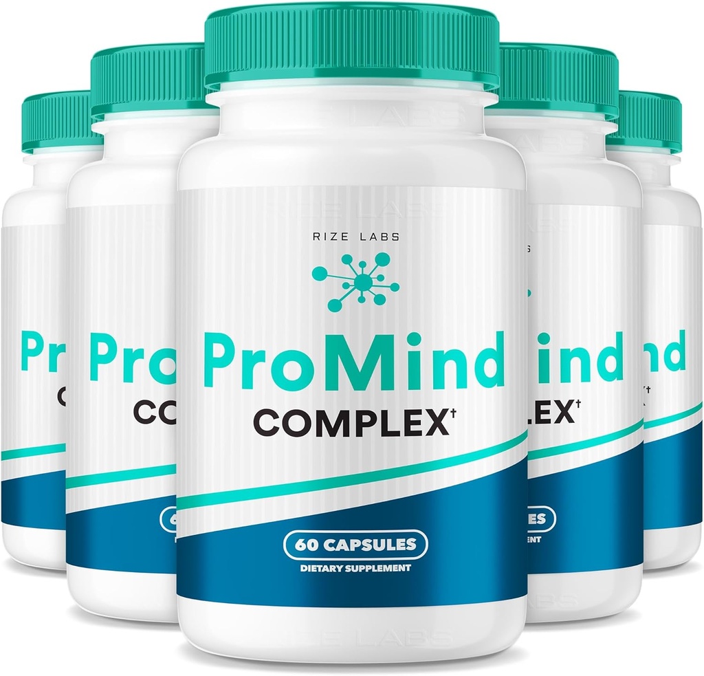 rize labs ProMind Complex Supplement, Organic Memory Supporting Formula to Strengthening The Brain, used to Boost Memory - Pack of 5(300 Capsules)