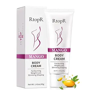 Barrier Mango Anti Cellulite Weight Pérdida Slimming Cream Stomach Fat Burner Natural Ingredientes Legs, Arms, Thigh And Waist Fat, Anti Cellulite, Quick Slimming Women [paquete de 2] 40 Gm