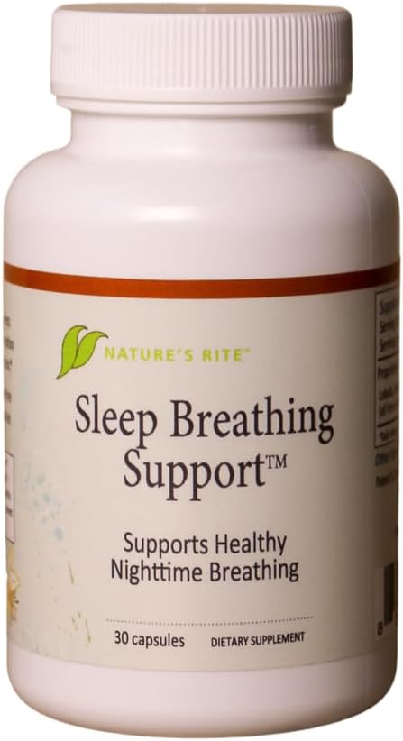 Soporte de respiración de sueño Rite de la naturaleza - Asistencia natural para un mejor sueño, mejora el patrón de respiración, 30 cápsulas, ingredientes herbarios totalmente naturales, hechos en EE.UU.