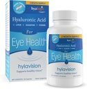 HylaVision Eye Health Supplements: Hyaluronic Acid, Lutein and Zeaxanthin Dietary Supplements for Vision Support (120 Capsules)— Vegan Formula by Hyalogic