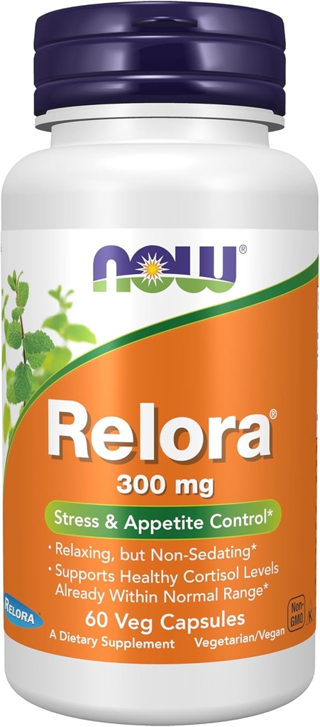 AHORA Suplementos de alimentos, Relora 300 mg (un Blend of Plant Extracts from Magnolia officinalis and Phellodendron amurense), 60 cápsulas de veg