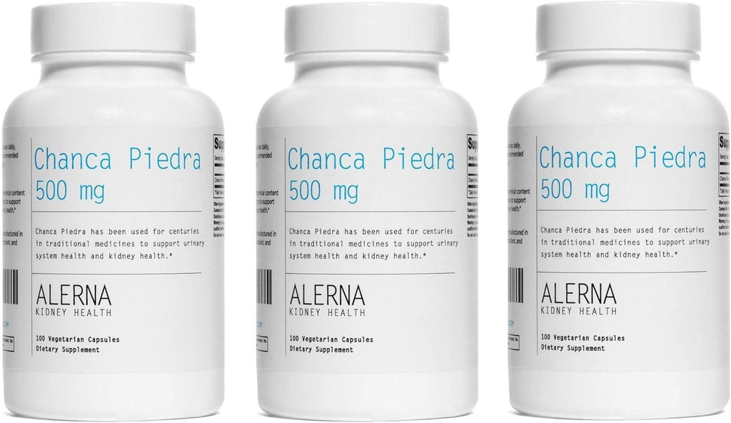 Chanca Piedra 500 mg - Crosher de Piedra de Riñón, Dissolver, Gallbladder Support Suplemento - 100 cápsulas vegetarianas (Pack of 3)