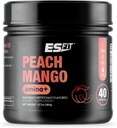 Amino+ Powder - Pre y Post Workout with Caffeine + Green Tea Extract - BCAA, Amino Acids, Zero Sugar, Low Calorie, Superior Taste, 40 Servings (Peach Mango)