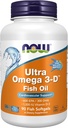 AHORA Suplementos, Ultra Omega 3-DTM, Omega-3 Fish Oil + Vitamin D-3, Cardiovascular Support*, 90 Softgels