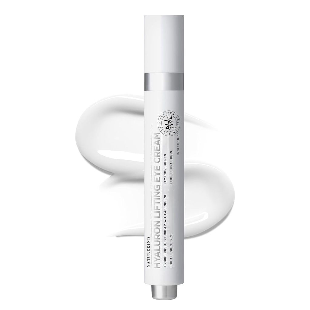 Hialuron Lifting Eye Cream, Hialuronic Acid, 5% arbutin, Niacinamide para Ojos Puffy, Dark Spot y Fine Lines, Hidrating Under Eye Bag, Korean Skin Care, 15ml, 0.5 fl. oz.