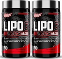 Nutrex Research Lipo-6 Black Ultra Concentrate Thermogenic Fat Burner Suplemento, Aumentar la Pérdida de Peso, Energía & Intenso Focus 120 Diet Pills