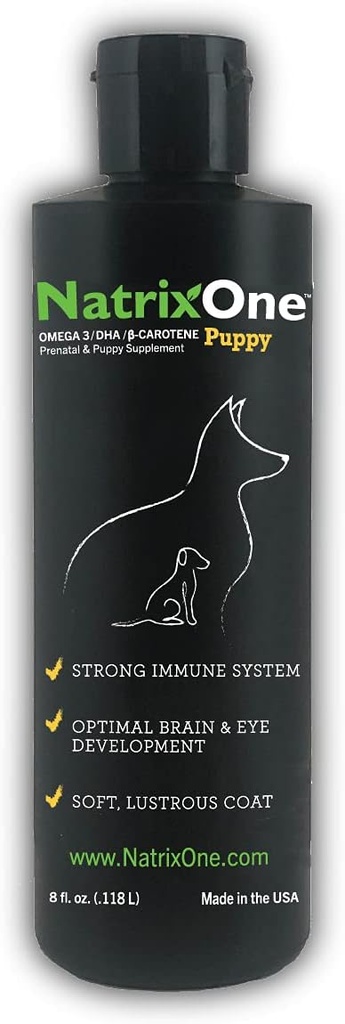 Aceite de Camelina 100% puro para cachorros, 8 oz - Sistema de Inmunización y Desarrollo Cognitivo Booster, Cuidado Protectivo - Omega 3 por NatrixOne