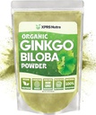 XPRS Nutra Organic Ginkgo Biloba Powder - Gingko Biloba Suplementos para la Cognición - Vegan Friendly Ginkoba Biloba Orgánico - Inmunity Boosting Ginkgo Biloba Powder (16 oz)
