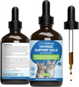 Pet Well being Thyroid Support Gold for Cats - Supports Healthy Thyroid Gland Function in Cats, Normal Metabolism, Bugleweed, Lemon Balm - Veterinarian-Formulated Herbal Supplement 4 fl oz (118 ml)