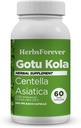 Herbsforever Gotu Kola Capsules ← Centella Asiatica Suplemento Herbal, 800 mg Cada tóxico 60 cápsulas de Veg para la claridad mental, Focus ¦