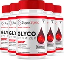 (5 Pack) Sugar Sync SugarSync Glyco Optimizer Capsules, Sugar Sync Maximum Strength Glycogen Optimizer and Blood Support Supplement, SugarSync 635mg Advanced Global Health Formula (300 cápsulas)