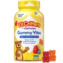 L'il Critters Gummy Vites Daily Kids Multivitamins Assorted Fruit Flavors for Ages 2+ Toddlers & Kids, Gummy Vitamin with Vitamin C and D, 95-190 Day Supply, 190 Gummies