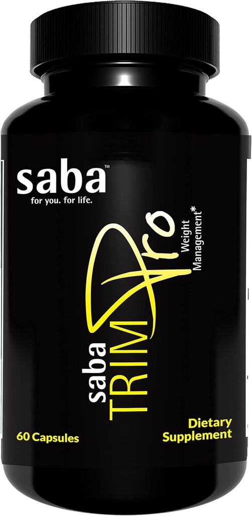 Saba TrimProTM - Thermogenic Fat Burner - Weight Loss, Appetite Suppressant, & Energy Booster - Premium Vitaminas, Minerales & Plant Ingredients &amp; Más - 60 Natural Diet Pills