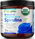 biofix Blue Spirulina Powder Organic Blulina 6 oz - Algae Organic Spirulina Powder 170 Servings - Suplemento Superfood - Natural Blue Pigment - Espirulina en Polvo Organica Pura Azul