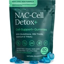 Azúcar-libre NAC Gummies, N Acetyl Cysteine Supplement with Milk Thistle, Glutathione, Trikatu & Selenium, Supplement for Energy, Respiratory Health, Liver Detox &amp; Cleanse, Kidney, Antioxidant Support