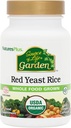 Natures Plus Fuente de Life Garden Certified Organic Red Yeast Rice - 600 mg, 60 Vegan Capsules - Apoyo nutricional para el bienestar general - Vegetariano, Gluten-Free - 60 Servings