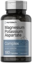 Horbäach Magnesium Potassium Aspartate Complex | 180 Capsules | Non-GMO and Gluten Free Formula
