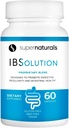 SuperNaturales IBSolución - Hecho en EE.UU., No GMO, Gluten Free &amp; Vegan (60 cápsulas) - para los síntomas de IBS (Bloating, Constipation, Gas, Diarrhea, Dolor Abdominal)