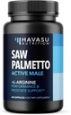 Saw Palmetto 500mg y L-Arginine 500 mg - Salud de próstata y suplementos de óxido nítrico para hombres - 60 cuenta - Función urinaria Apoyo y resistencia para hombres activos - Vegan, No GMO, 1 mes de suministro