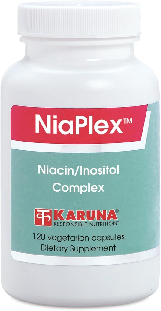 Karuna NiaPlex 120 Capsules Vegetarianos  Niacin 1000mg, Chromium 200mcg ← Flush-Free NIACIN