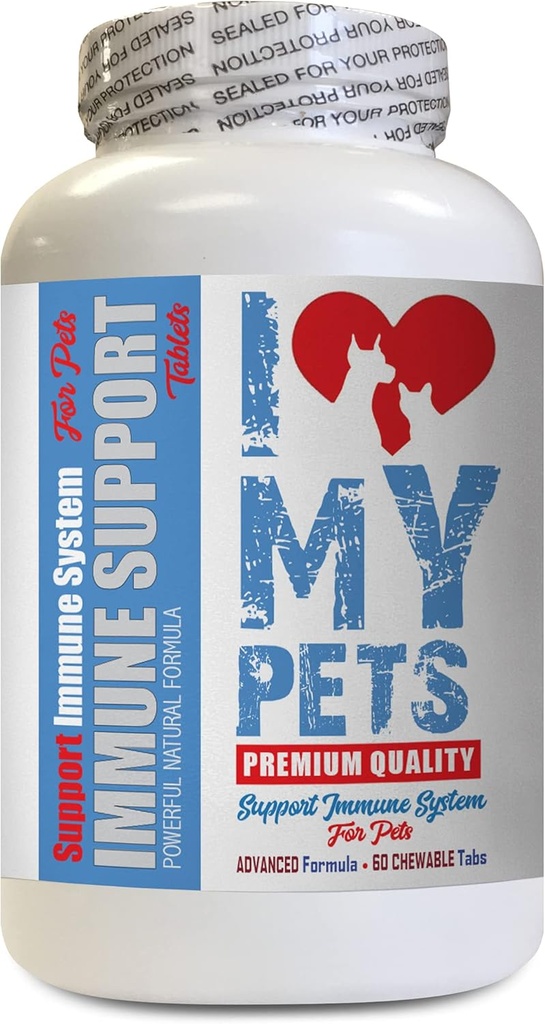 AMO MI PETS LLC Immune Dog Treats - PET Immune Support - Perros y gatos - Booster - Saludable - Milk Thistle for Dogs - 60 Treats (1 Bottle)