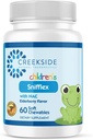 Creekside Naturals Snifflex, Children's Sinus &amp; Respiratory Support, Elderberry for Immune Health, Pediatrician Formulated with NAC, Quercetin & Bromelain, Zero Sugar, Vegan, 60 Soft Chewables
