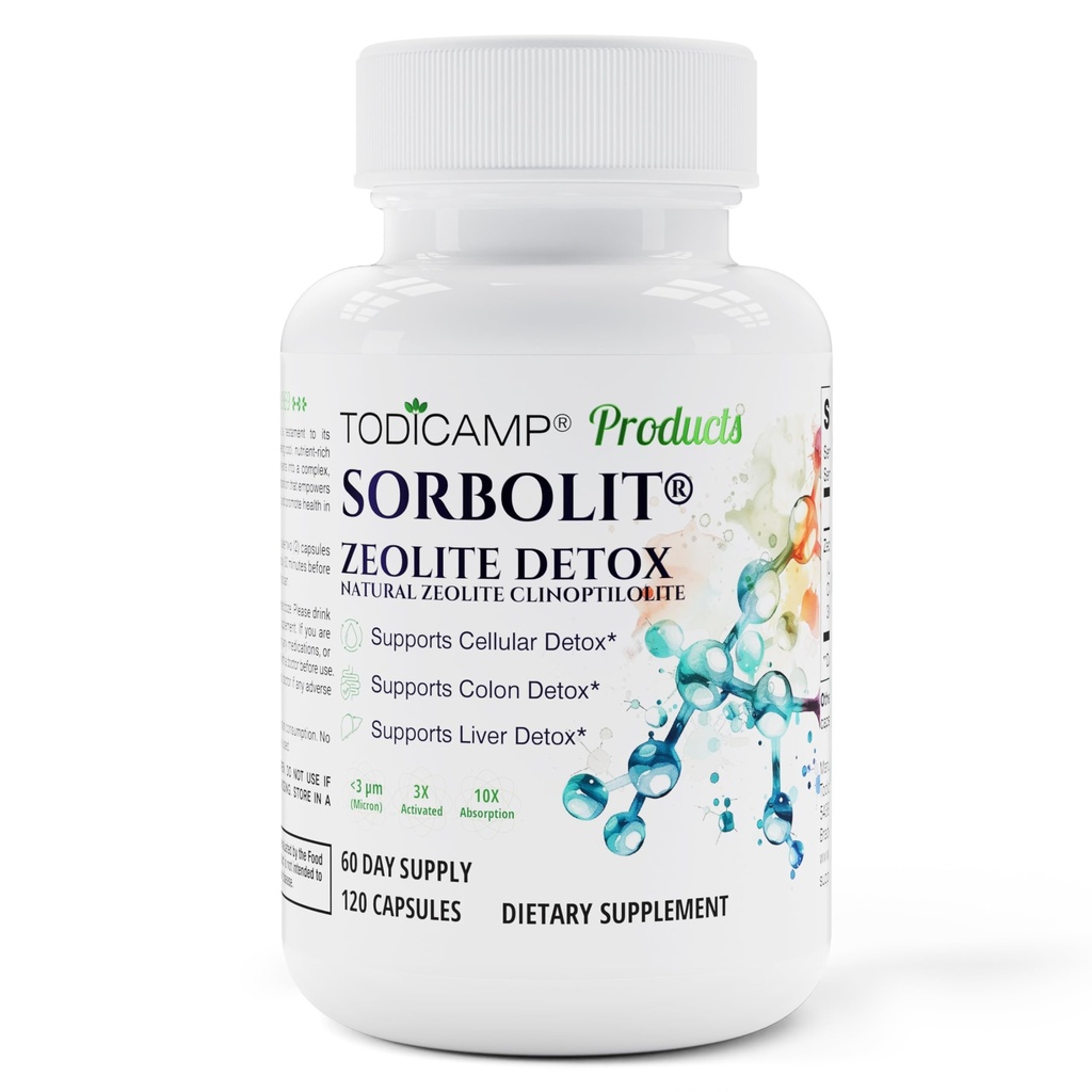 Zeolite Detox Capsules - 120 Zeolite Capsules - 1-2 μm Clinoptilolite Zeolite Detox - 2 Months Supply Zeolite Clinoptilolite Capsules - Zeolite Sorbolit Detox - Zeolite Pills