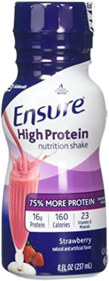 Asegurar el afeitado de nutrición de alta proteína, fresa, 6 cuenta