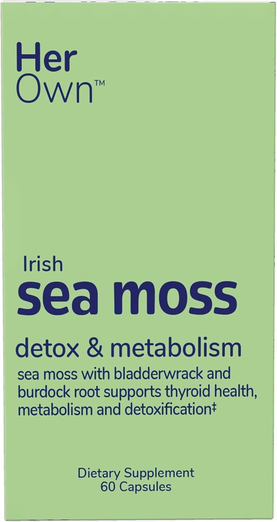 Su propio Mar Irlandés Moss Capsules, Burdock Root, Bladderwrack, Detox, Metabolismo, Immune Support, Skin Health, Natural Joint Support, Nutrient Rich Superfood High in Minerals, 60 Conde