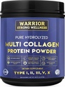 Polvo de proteína multicolagen hidrolizado puro, pólvora de colágeno, energía de botas, para el envejecimiento de la esquía Elasticidad, Hair & Nails Growth Support, Joint Health (Unflavored)