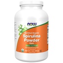 AHORA Suplementos Alimentarios, Orgánica Certificada, Polvo Espirulina, Rico en Beta-Caroteno (Vitamin A) y B-12 con Clorofila GLA natural, 1- libras