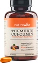NatureWise Turmeric Curcumin 500mg with Black Pepper Softgels - Extra Strength, Enhanced Absorption - 95% Curcuminoids & BioPerine for Immune Support - Gluten-Free, Non-GMO - 90 Count[3-Month Supply]